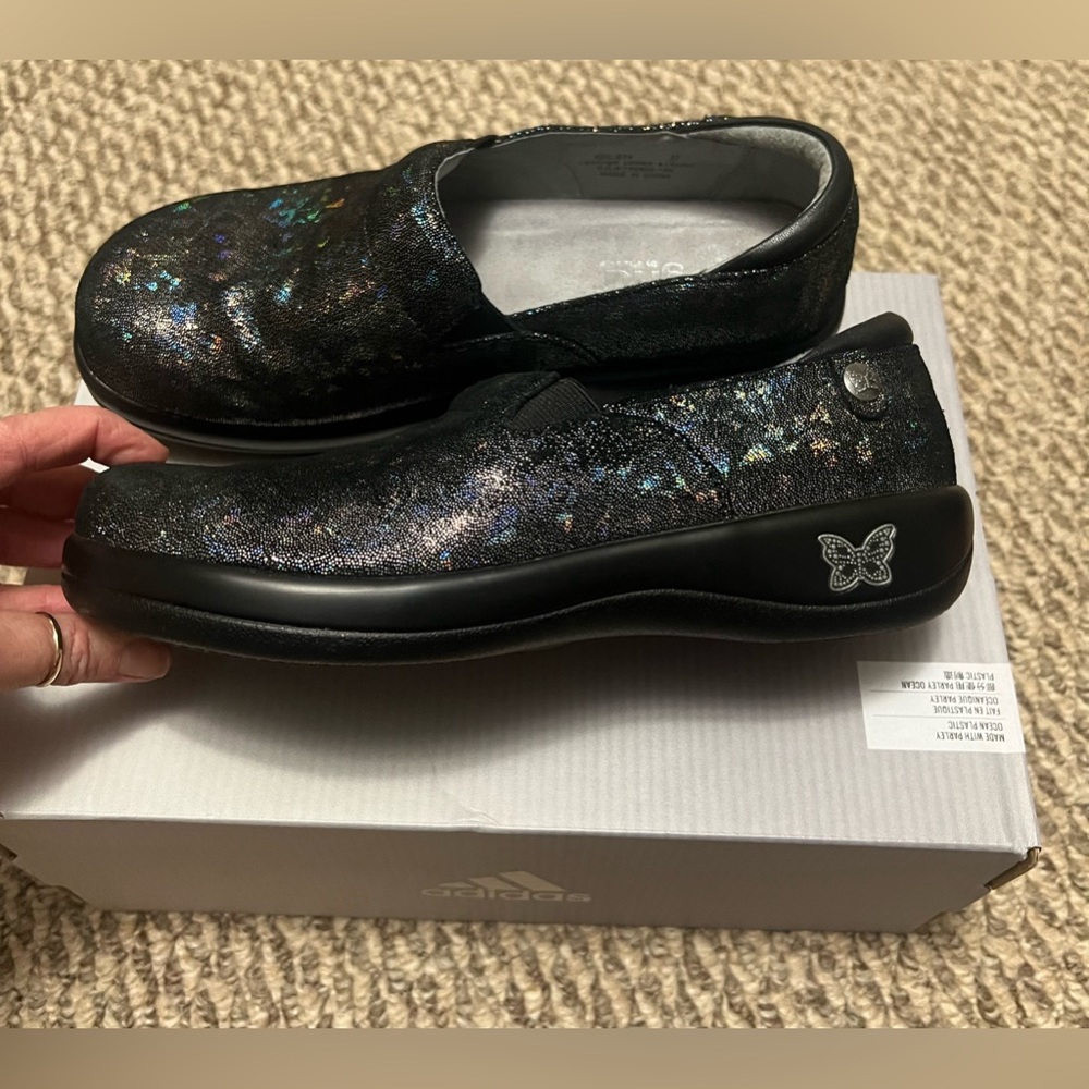 Alegria Pro KEL-674 Black Glitter Shimmer Nursing
Shoe Clog - 37 EU 7 US